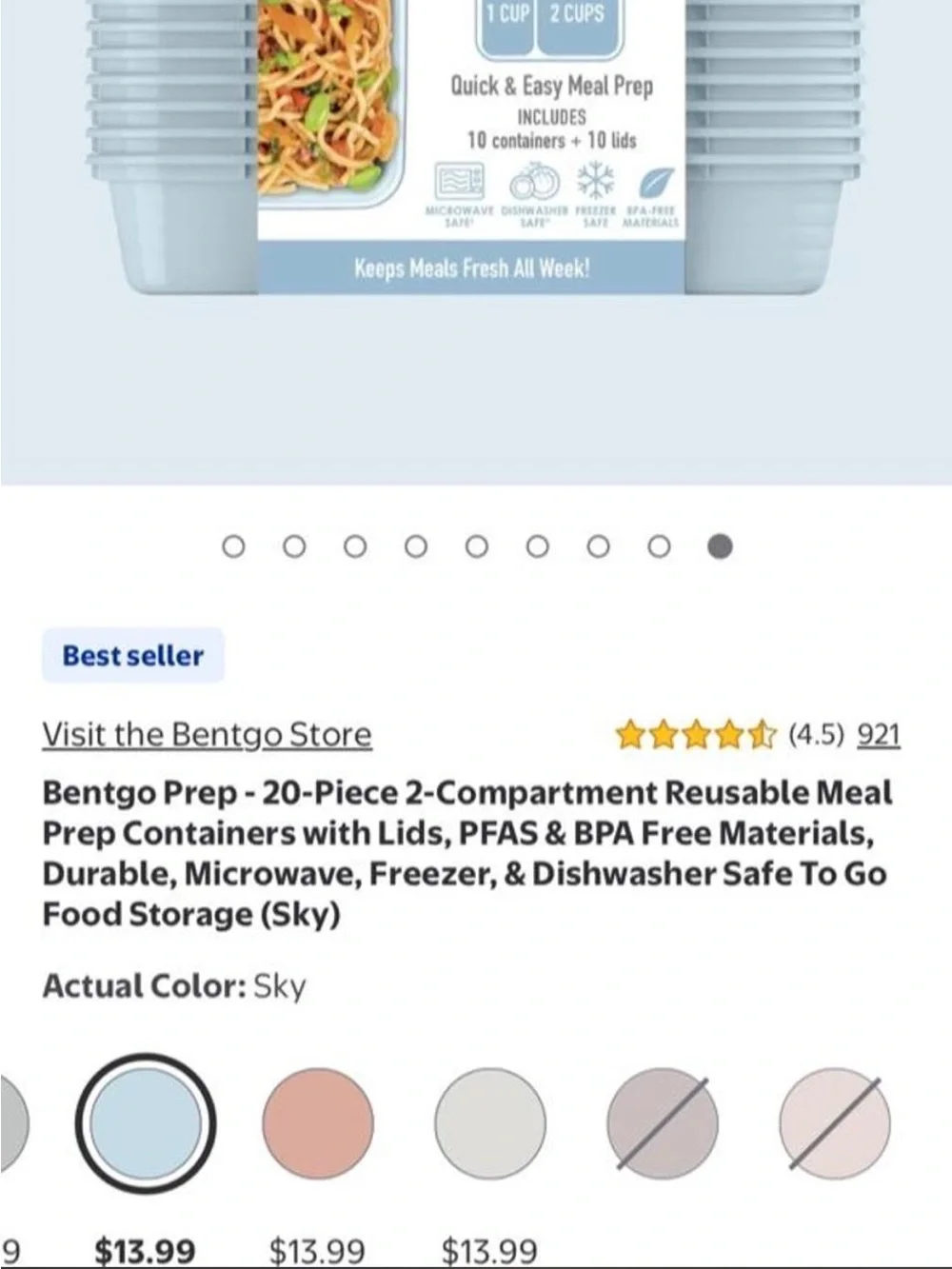 NEW- Bentgo Prep- 20 Piece 2 Compartment Containers & Lids